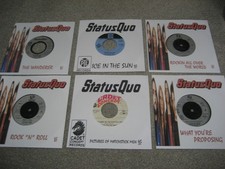 STATUS QUO 7 " 45's  IN PRINTED SLEEVES COLLECTION JOBLOT BUNDLE X 6 singles