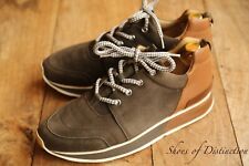 Hermes Brown Suede Tan Leather Trainers Sneakers Shoes Men's UK 6 US 7 EU 40