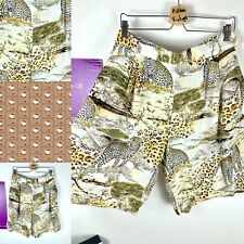 Vintage 1980s City Girl Animal Safari Print Culottes Shorts Size 14 OTT
