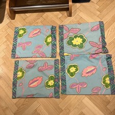 Designers Guild 2 FLORAL PILLOWCASES  100% COTTON. Will Border 40x40cm