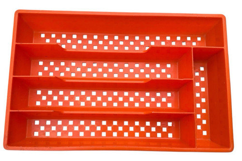 Vintage cutlery tray orange - cutlery,