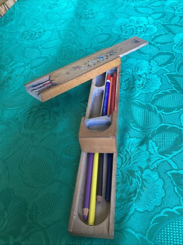 Vintage wooden swivel pencil - vintage,
