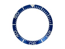Watch Bezel Insert For OMEGA Seamaster 300m Aluminium Blue With Silver Numerals