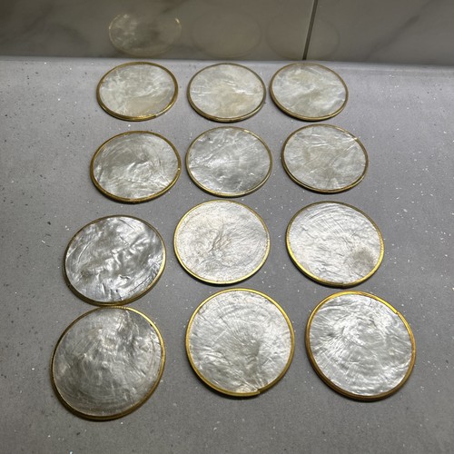 Capiz shell brass gold - capiz, brass/gold