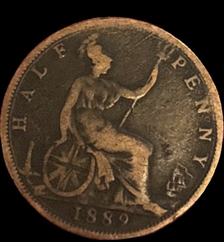 1889 queen victoria half - victoria, penny