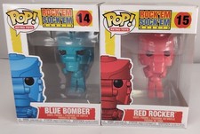 POP! Retro Toys Rock'em Sock'em, Red Rocker #15 and Blue Bomber #14 Funko Pop