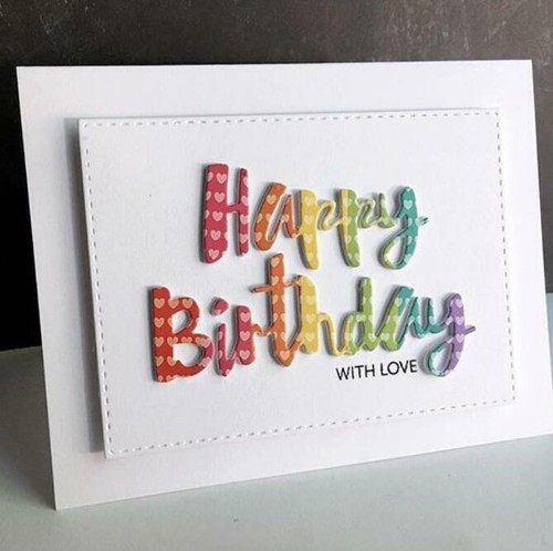 Happy birthday words - birthday, metal