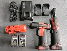 Snap On 14.4v Impact Gun 3/8. Ratchet 1/4 4x Batteries and Charger VGC