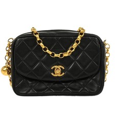 Chanel Black Lambskin Camera