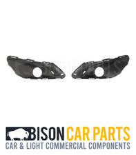 FOR PEUGEOT 308 ALLURE 13-18 FRONT BUMPER FOGLIGHT GRILLE BLACK NO CHROME PAIR