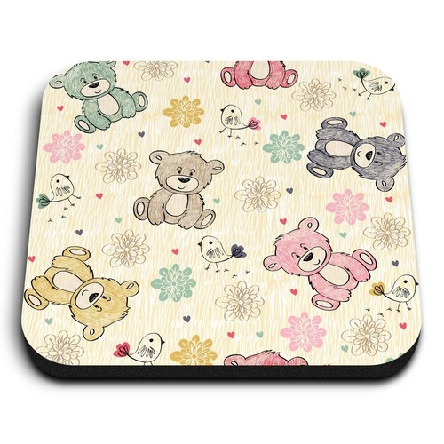 Square mdf magnets cute - mdf,
