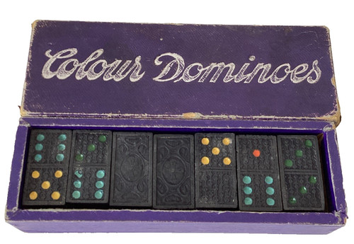 Vintage colour dominoes spears - vintage,