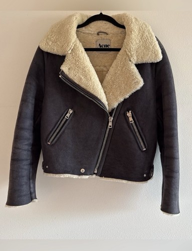 Acne women blue shearling - blue,