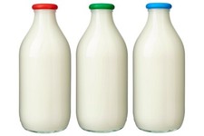 MOOPOPS - Mixed 3 pack of reusable silicone 1 pint milk bottle tops 