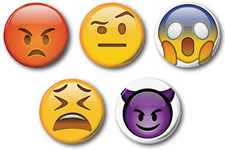 BAD EMOJI's - 5 X 25mm 1"
