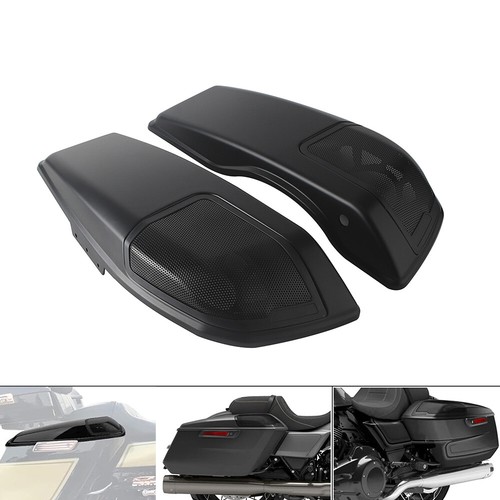 Black speaker saddlebag lids - black,