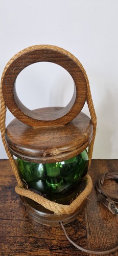 Vintage fishing bouy lamp - vintage, lamp-