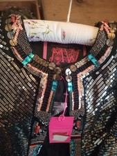 Size 14 Mathew Wiliamson Stunning Sequin And Beaded Lined Evening Jacket Bnwt