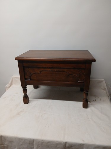Small antique oak coffer - oak,