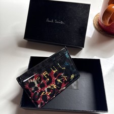 Paul Smith Men's Black Leather Credit Card Holder With Box