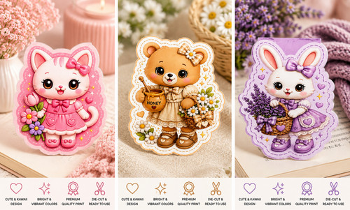 Kawaii magnetic bookmarks - kawaii,