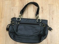 Womens Oriano Chocolate Brown Leather Handbag/Shoulder Bag Size 15" x 9" x 5".