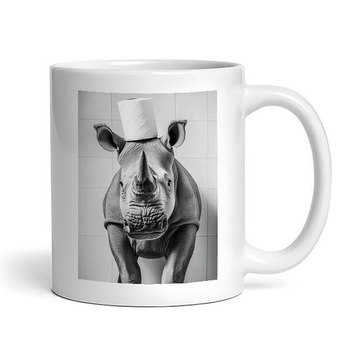 Rhino with toilet - with,