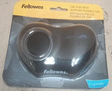 Fellowes Wrist Rest - Crystals Gel Wrist Rest with Non Slip Rubber Base