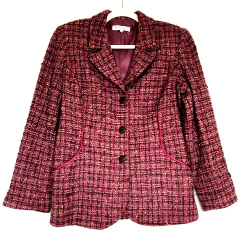Penny plain jacket burgundy - plain,