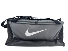 Nike Classic Logo Duffle Bag, Mens Duffle Bag One Size, Black, Grey, New