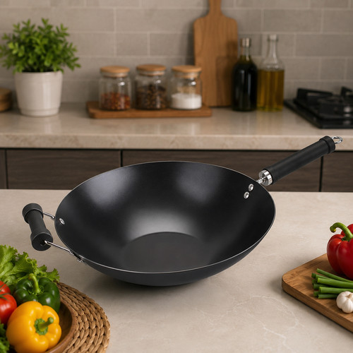 Prima wok 27cm carbon steel - prima,