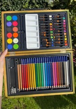 Vintage WH Smith / WHSmith Studio Art Set ( Pencils Oil Pastels Paint )
