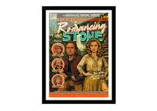 Romancing the Stone 1984 Vintage Comic Art Print – Movie Poster Inspired A4