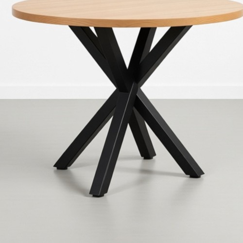 Criss cross metal iron table - iron,
