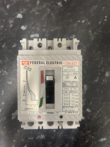 Federal electric hef3p60 mccb - electric,