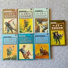 J. T. Edson Western Paperback Bundle 7 Corgi 1st Editions #52-56,58&59 1969/70