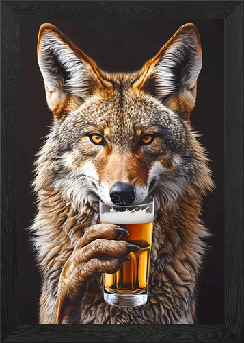 Coyote beer framed wall - wall, art