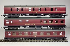 3x Lima BR Mk1 Coaches In Maroon Inc Restaurant & Full Brake - OO Gauge - Boxed