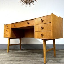 Elegant Mid Century Oak Desk Meredew Furniture 1960's
