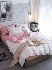 Pink Stripe Printed Duvet