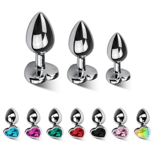 Heart butt plugs single pcs - heart, single/3