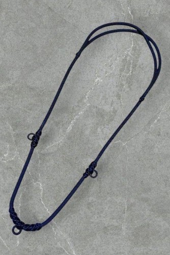 Necklace black rope hook - black,