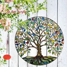 Tree Of Life Suncatcher Window Hanging Decoration Stained Glass Acrylic Gift