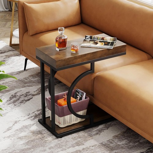 Modern shaped end table - modern, c-shaped