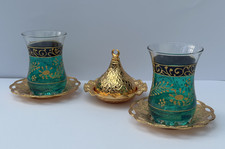 Turkish Tea Glass Set For 2 -