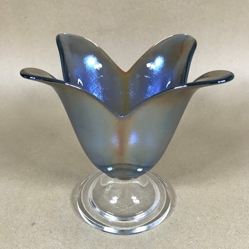 Blue iridescent art glass - iridescent,