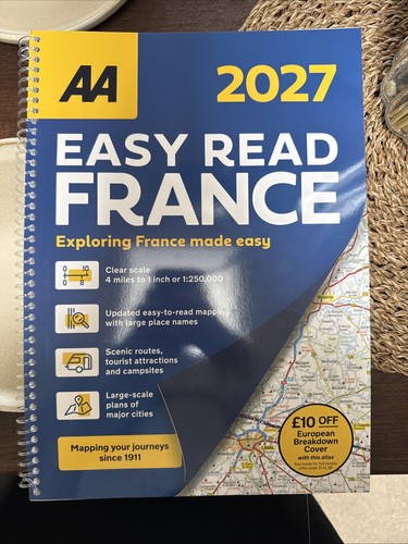 Easy read france road atlas - france,
