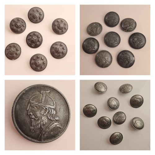 Sets vintage pewter buttons - sets,