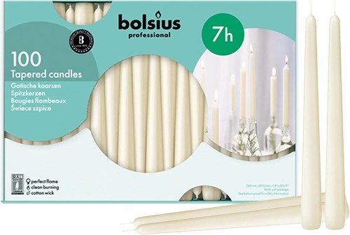 100x bolsius tapered - 100x, 10"