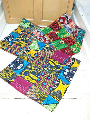 Three handmade indian kantha - handmade,